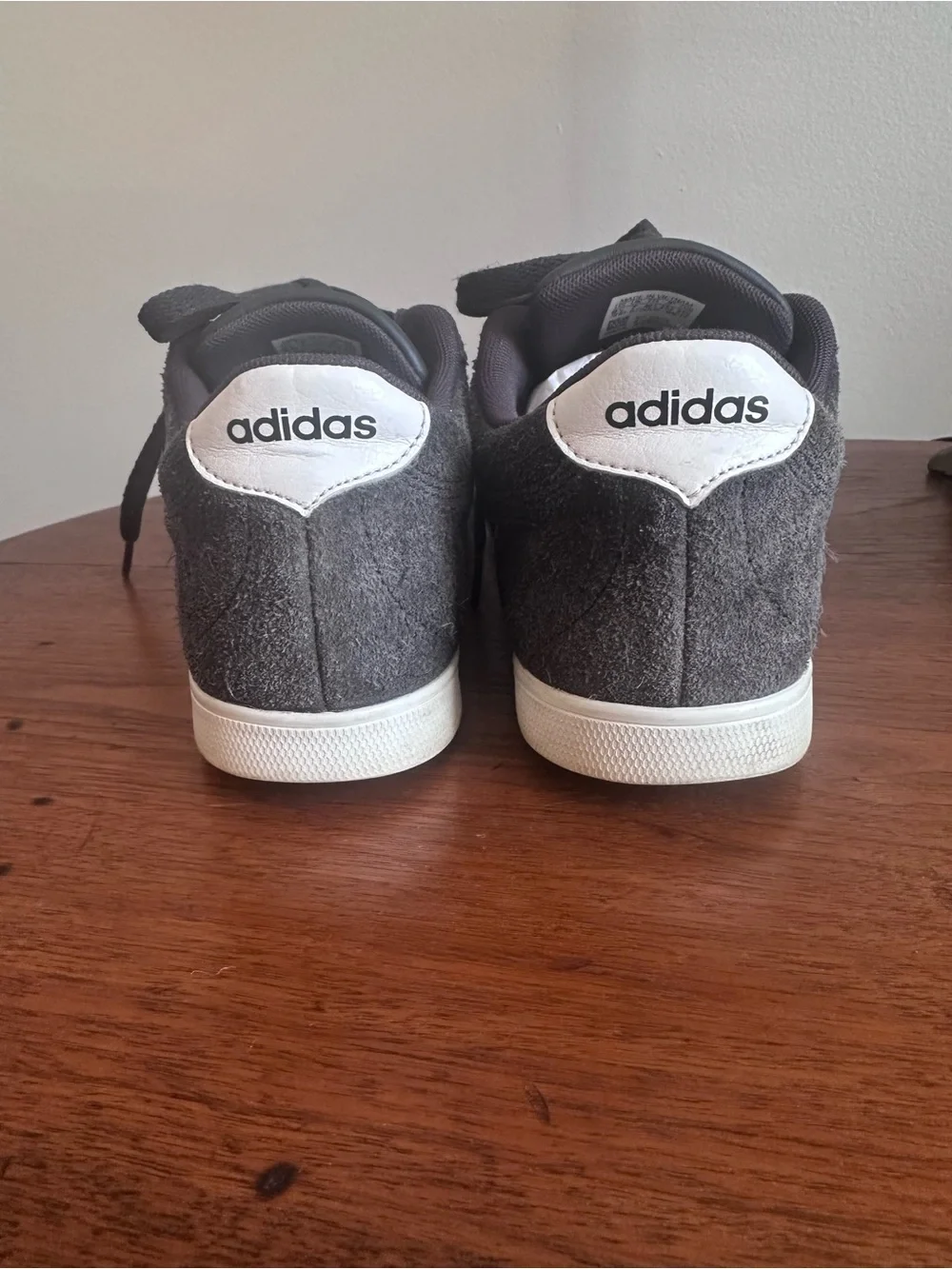 Adidas Women’s Gray Suede Casual Sneakers with White Stripes - Picture 3 of 10